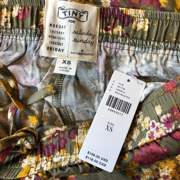 Anthropologie Claudette Floral Joggers - Picture 5 of 8